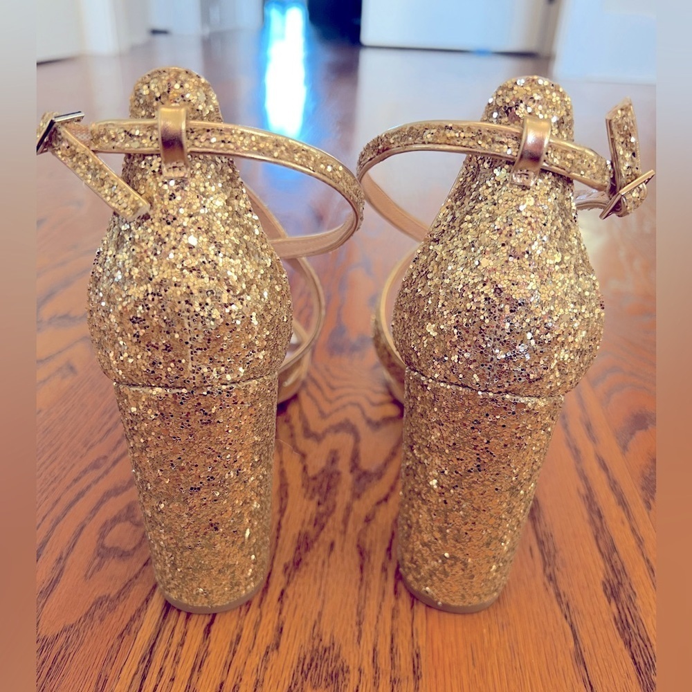Brand New Badgley Mischka Cook Metallic Glitter Evening Shoe Size 9.5 - Picture 3 of 8